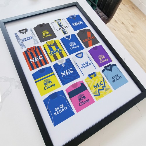 Everton retro kit jersey - everton,